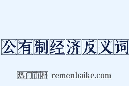 公有制经济反义词是什么意思的图片